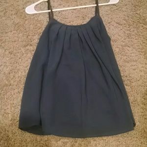 Dark grey/dark pastel blue loose top